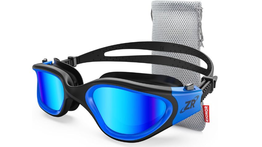 ZIONOR Lunettes De Natation G8 Anti-Buée UV400 - Étanches Avec Sangle Réglable Pour Adultes